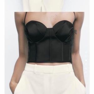 Zara corset top black brand new